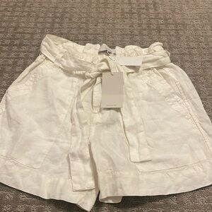 BNWT Joie white linen shorts size 0